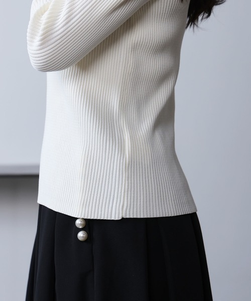 PICCIN PERLA(ピッチンペルラ)の「クリオネニット(ニット/セーター・レディース・オフホワイト/ブラック・M)」の20枚目の写真