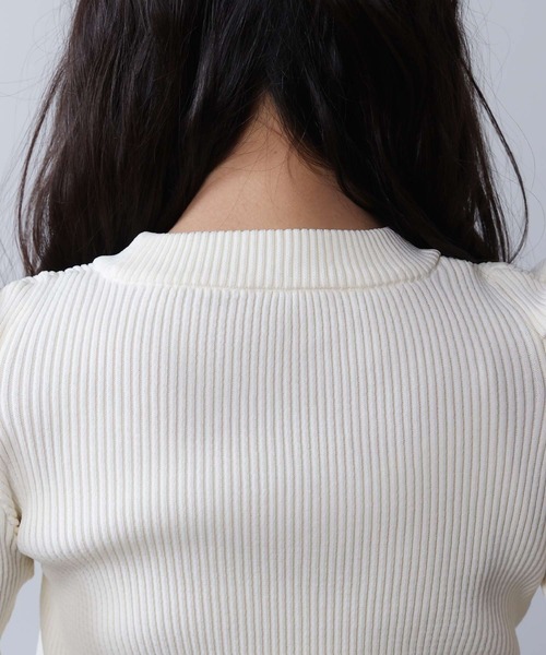 PICCIN PERLA(ピッチンペルラ)の「クリオネニット(ニット/セーター・レディース・オフホワイト/ブラック・M)」の18枚目の写真