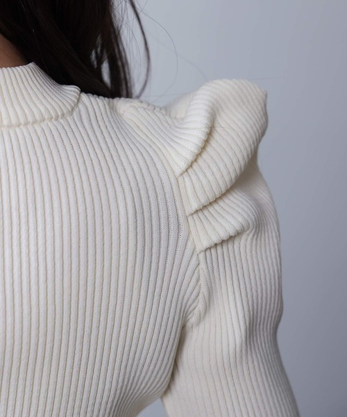 PICCIN PERLA(ピッチンペルラ)の「クリオネニット(ニット/セーター・レディース・オフホワイト/ブラック・M)」の21枚目の写真