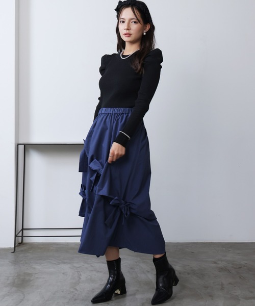 PICCIN PERLA(ピッチンペルラ)の「クリオネニット(ニット/セーター・レディース・オフホワイト/ブラック・M)」の15枚目の写真