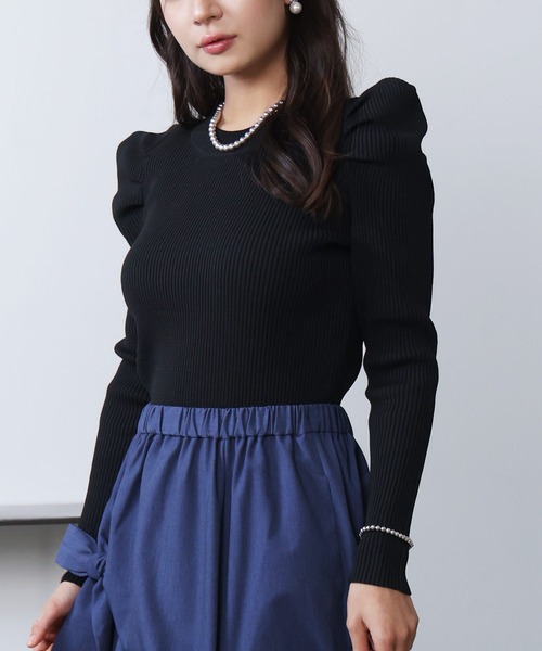 PICCIN PERLA(ピッチンペルラ)の「クリオネニット(ニット/セーター・レディース・オフホワイト/ブラック・M)」の11枚目の写真