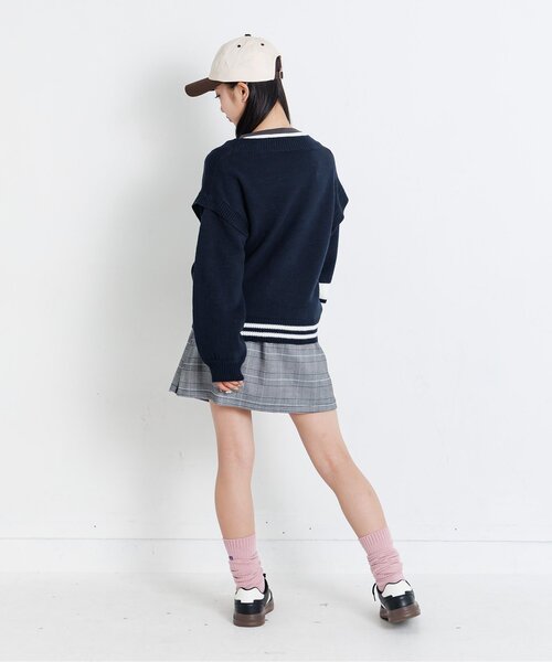 algy（アルジー）の「2WAY袖だぼニットカーデ（カーディガン/ボレロ・キッズ・ピンク/アイボリー/ネイビー・SMALL/MEDIUM/X-SMALL/XX-SMALL）」の17枚目の写真