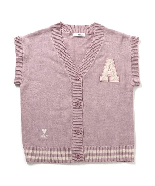 algy（アルジー）の「2WAY袖だぼニットカーデ（カーディガン/ボレロ・キッズ・ピンク/アイボリー/ネイビー・SMALL/MEDIUM/X-SMALL/XX-SMALL）」の7枚目の写真