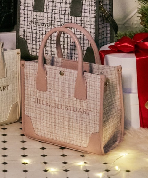 JILL by JILL STUART（ジルバイジルスチュアート）の「【WEB限定カラーあり】ツイードショルダートート（トートバッグ・レディース・ブルー/グレー/ピンク/ホワイト/ブラック・FREE）」の5枚目の写真