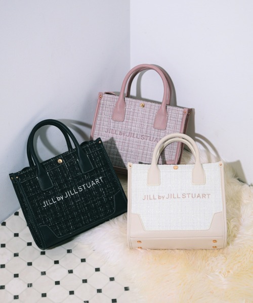 JILL by JILL STUART（ジルバイジルスチュアート）の「【WEB限定カラーあり】ツイードショルダートート（トートバッグ・レディース・ブルー/グレー/ピンク/ホワイト/ブラック・FREE）」の6枚目の写真