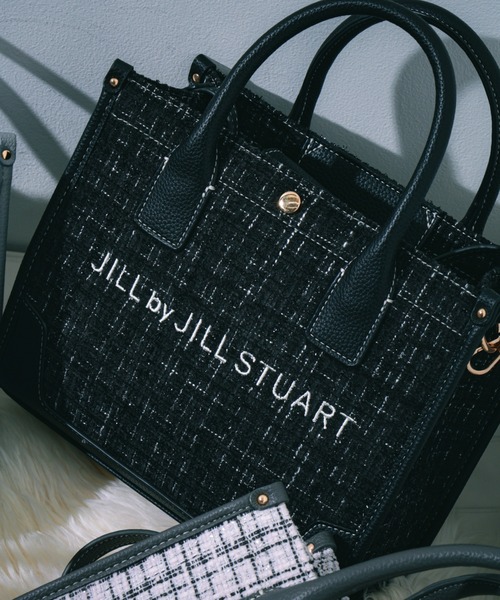 JILL by JILL STUART（ジルバイジルスチュアート）の「【WEB限定カラーあり】ツイードショルダートート（トートバッグ・レディース・ブルー/グレー/ピンク/ホワイト/ブラック・FREE）」の14枚目の写真
