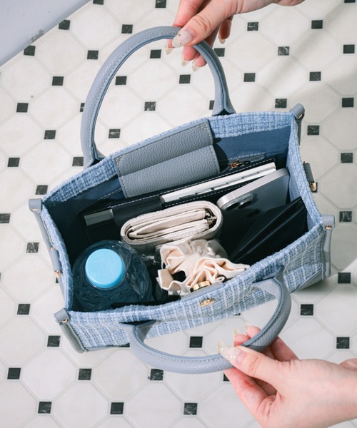 WEB限定カラーあり】ツイードショルダートート（トートバッグ