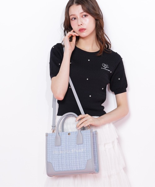 JILL by JILL STUART（ジルバイジルスチュアート）の「【WEB限定カラーあり】ツイードショルダートート（トートバッグ・レディース・ブルー/グレー/ピンク/ホワイト/ブラック・FREE）」の17枚目の写真