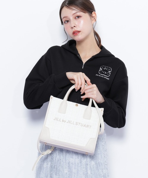 JILL by JILL STUART（ジルバイジルスチュアート）の「【WEB限定カラーあり】ツイードショルダートート（トートバッグ・レディース・ブルー/グレー/ピンク/ホワイト/ブラック・FREE）」の20枚目の写真