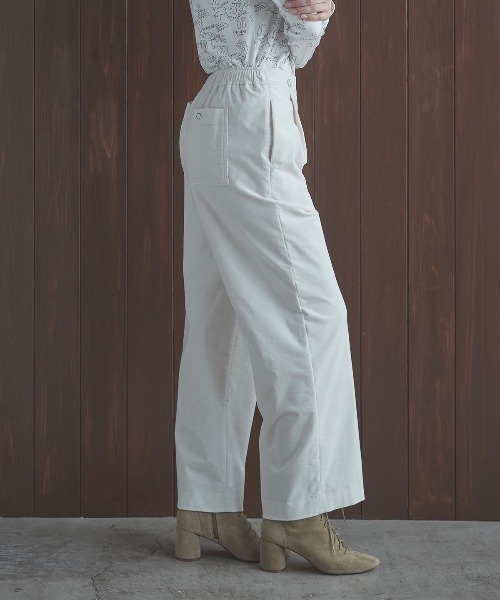 STUDIO PICONE(スタジオピッコーネ)の「速乾コーデュロイワイドパンツ(その他パンツ・レディース・ネイビー/キャメル/ホワイト/ライトブルー・M/L/LL)」の18枚目の写真
