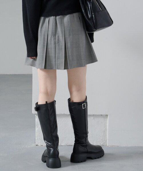 Kastane（カスタネ）の「【新色追加/レザー&スエード】ベルトロングブーツ（ブーツ・レディース・ブラウン/ダークブラウン/ブラック/ブラウン系その他・36/37/38）」の16枚目の写真