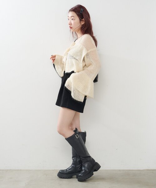 Kastane（カスタネ）の「【新色追加/レザー&スエード】ベルトロングブーツ（ブーツ・レディース・ブラウン/ダークブラウン/ブラック/ブラウン系その他・36/37/38）」の20枚目の写真