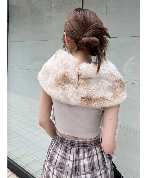 フェイクファーアメスリニットプルオーバー（ニット/セーター