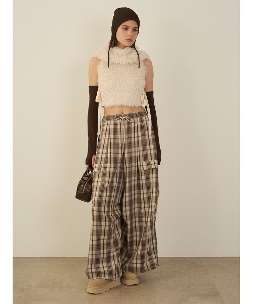 SNIDEL（スナイデル）の「フェイクファーアメスリニットプルオーバー（ニット/セーター・レディース・アイボリー/ライトブルー/マルチ・F）」の6枚目の写真