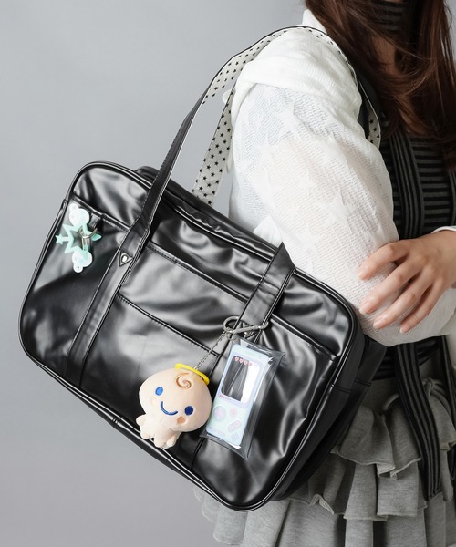 セール】学校生活を楽しく♪通学最適◎ 合皮スクールバッグ/スクバ