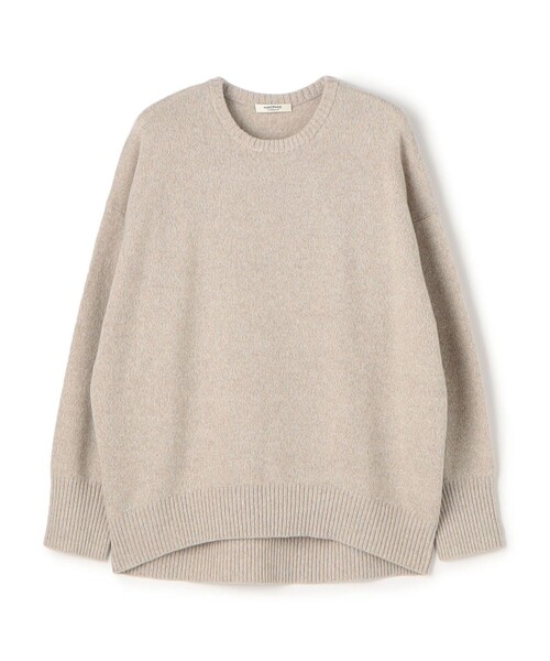 MACPHEE（マカフィー）の「NZ LAMBS クルーネックプルオーバー（ニット/セーター・レディース・ライトベージュ/ライトイエロー/ブラック/ホワイト系その他/ネイビー/グレー系その他・M/S）」の4枚目の写真