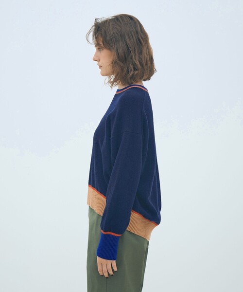 MACPHEE（マカフィー）の「NZ LAMBS クルーネックプルオーバー（ニット/セーター・レディース・ライトベージュ/ライトイエロー/ブラック/ホワイト系その他/ネイビー/グレー系その他・M/S）」の17枚目の写真