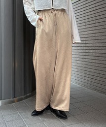 &g'aime（アンジェム）の「【&g'aime】サテンワイドパンツ　Satin Wide-Leg Pants（スラックス）」