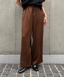 【新品タグ付き】CULLNI ブラウン サテンクロップドパンツ　茶色　ズボン 楽天市場】クロップドパンツ レディース（カラーブラウン