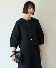 BEAUTY FORM KNIT パールボタン カーディガン
