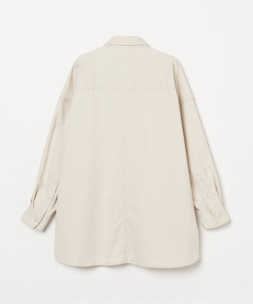HELIOPOLE(エリオポール)の「COTTON TWILL BIG SHIRT(シャツ/ブラウス・レディース・キャメル/アイボリー・36/38)」の5枚目の写真