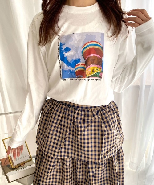 cuorequal(クオレコール)の「イラストフォトデザインロンT/長袖Tシャツ(Tシャツ/カットソー・レディース・B/C/A・MEDIUM)」の2枚目の写真