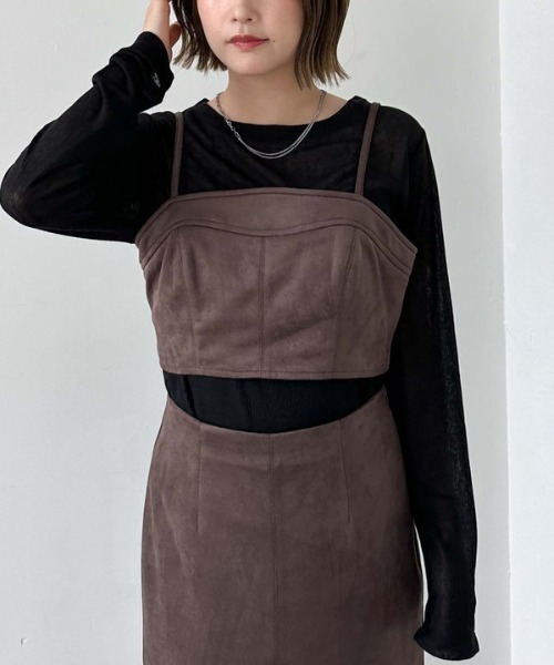 archives（アルシーヴ）の「スエードビスチェ（その他トップス・レディース・ブラウン/キャメル・MEDIUM）」の12枚目の写真