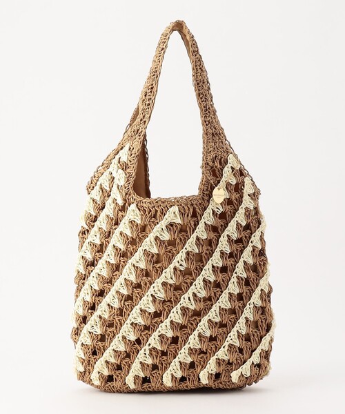 MICO COULIER(ミコクリエ)の「ペーパー柄編みクリテトートバッグ(トートバッグ・レディース・ブラウン系その他/ベージュ系その他・FREE)」の5枚目の写真