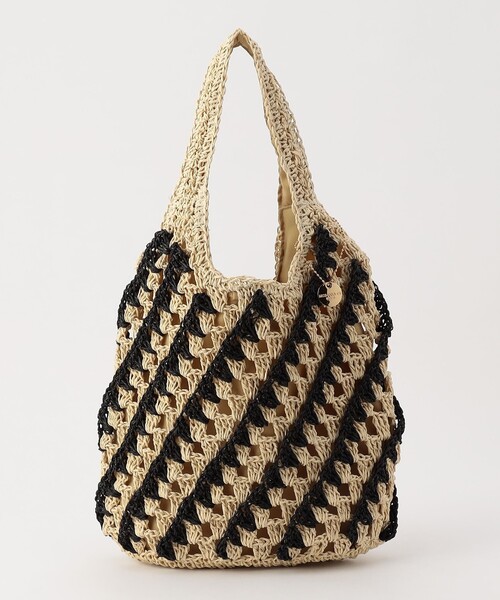 MICO COULIER(ミコクリエ)の「ペーパー柄編みクリテトートバッグ(トートバッグ・レディース・ブラウン系その他/ベージュ系その他・FREE)」の7枚目の写真