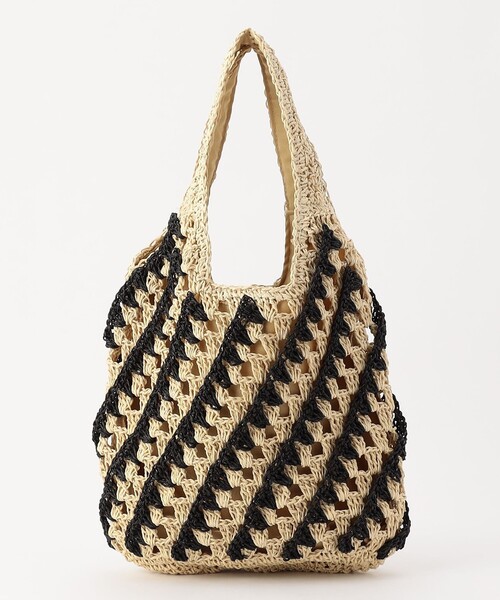 MICO COULIER(ミコクリエ)の「ペーパー柄編みクリテトートバッグ(トートバッグ・レディース・ブラウン系その他/ベージュ系その他・FREE)」の9枚目の写真