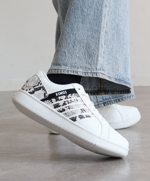 K-SWISS（ケースイス）の「【K-SWISS/ケースイス】シンセティックレザー コートスニーカー（スニーカー・メンズ・ブラック/ホワイト・25.5cm/26.0cm/26.5cm/27.0cm/27.5cm/28.0cm/25.0cm）」の11枚目の写真