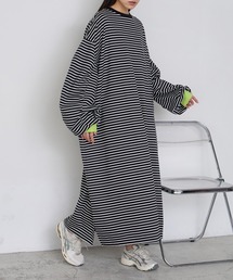 【forksy.】<エブリデイシリーズ>モンスターギャザースリーブポケットワンピース
