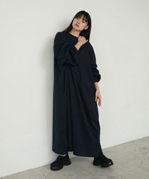 forksy.（フォルクシー）の「【forksy.】＜エブリデイシリーズ＞モンスターギャザースリーブポケットワンピース（ワンピース）」