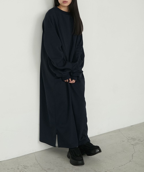 forksy.】エブリデイモンスターギャザースリーブポケットワンピース