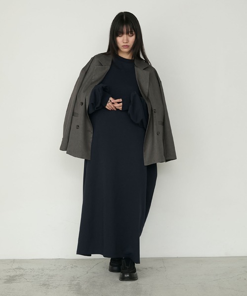 maikoroボリュームスリーブマーメイドギャザーワンピース 定価3万円 ショートスリーブギャザーワンピース(オフホワイト) - seventen