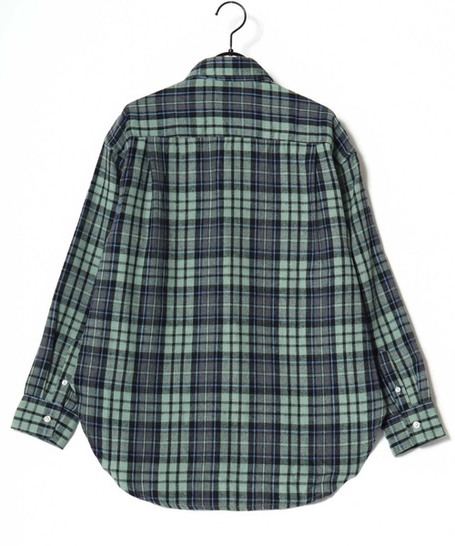 U.S. POLO ASSN.(ユーエスポロアッスン)の「U.S. POLO ASSN./ユーエスポロアッスン Flannel Check Shirt/オーバーサイズ フランネル チェック ロゴ ワンポイント刺繍 レギュラーカラーシャツ/レディース(シャツ/ブラウス・レディース・ネイビー/ホワイト/ピンク/グリーン・M/L)」の21枚目の写真