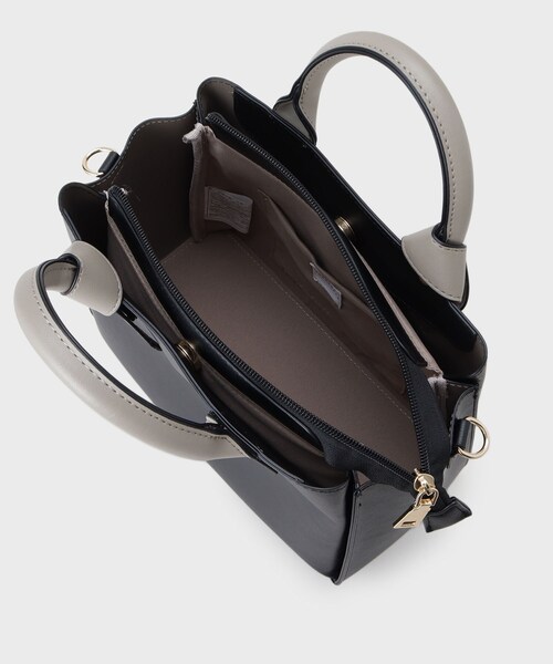 THE SHOP TK （ザ ショップ ティーケー ）の「バイカラー合皮ショルダーバッグ（ショルダーバッグ・レディース・ブラウン系その他/ブラック/アイボリー・00）」の9枚目の写真