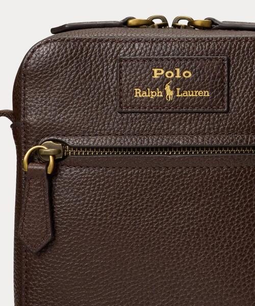 ☆新品☆ ラルフローレン　牛革製クロスボディバッグ ペブルド レザー クロスボディ バッグ（ショルダーバッグ