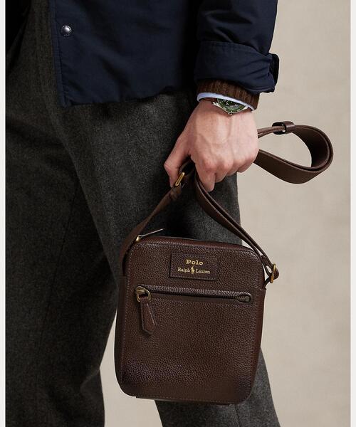 【新品】【10/5限定価格】 Lauren Ralph Lauren ペプルド ラルフローレン ペブルド レザー キャリー クロスボディ (Ralph