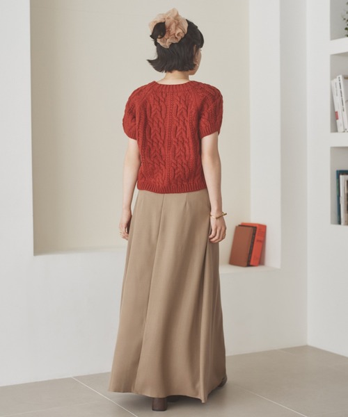 LAULEN(ローレン)の「wool blend cable puff knit /ウールブレンドケーブル編みパフニット(ニット/セーター・レディース・レッド/グレー/アイボリー・FREE)」の18枚目の写真