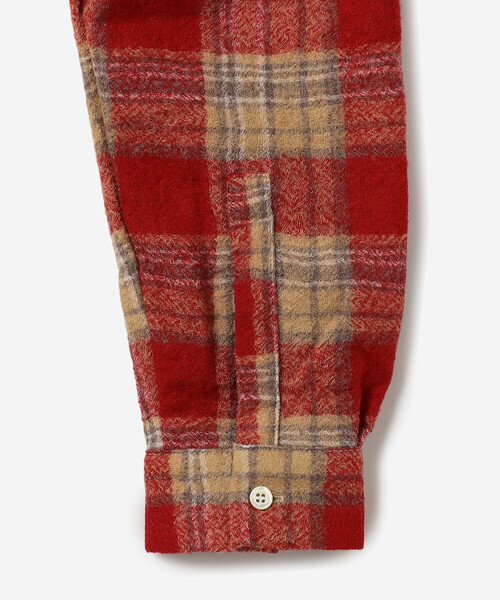 GALLEGO DESPORTES（ギャレゴデスポート）の「GALLEGO DESPORTES | ウールフランネル オーバーサイズレギュラーカラーシャツ MEN（シャツ/ブラウス・メンズ・レッド系その他・M/S）」の5枚目の写真