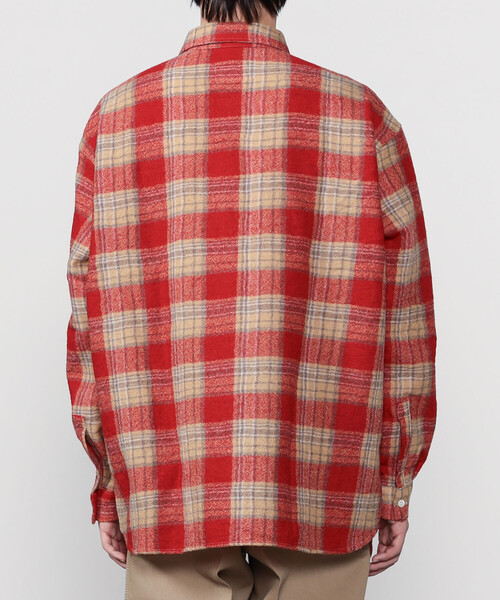 GALLEGO DESPORTES（ギャレゴデスポート）の「GALLEGO DESPORTES | ウールフランネル オーバーサイズレギュラーカラーシャツ MEN（シャツ/ブラウス・メンズ・レッド系その他・M/S）」の9枚目の写真