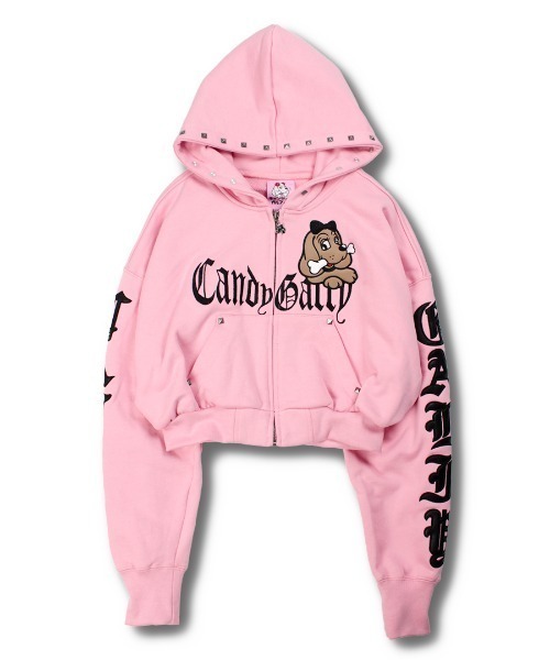 GALFY（ガルフィー）の「GALFY（ガルフィー）エンジェルギャルパーカー/ショート丈スウェットジップパーカー レディース（パーカー・レディース・ピンク/ライム/ブラック・FREE）」の15枚目の写真