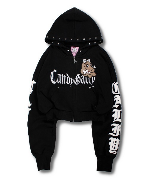 GALFY（ガルフィー）の「GALFY（ガルフィー）エンジェルギャルパーカー/ショート丈スウェットジップパーカー レディース（パーカー・レディース・ピンク/ライム/ブラック・FREE）」の14枚目の写真