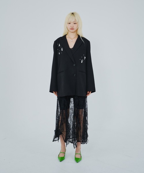 ANDRESD】jewels shine boxy jacket オケージョン ジュエルシャインボクシージャケット / jewels shine boxy jacket