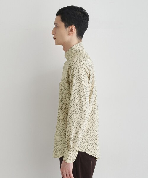 セール】クールマックス 鹿の子 フラワープリントシャツ（ビジネス