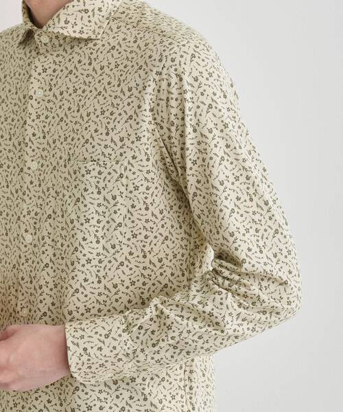 セール】クールマックス 鹿の子 フラワープリントシャツ（ビジネス