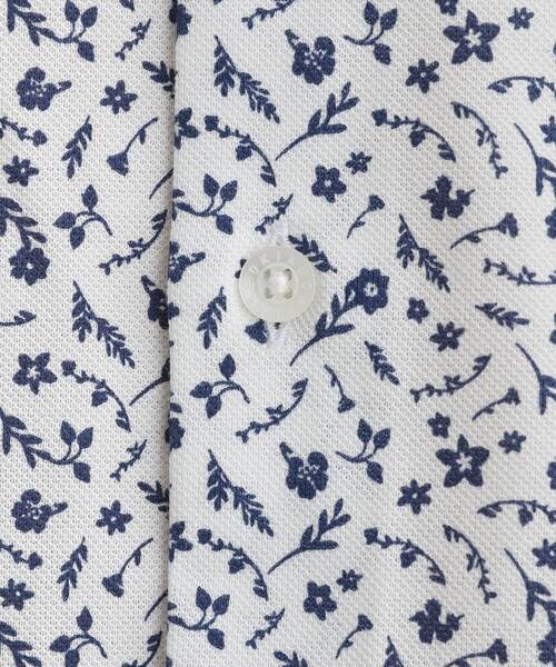 セール】クールマックス 鹿の子 フラワープリントシャツ（ビジネス