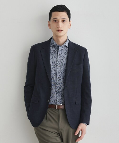 セール】クールマックス 鹿の子 フラワープリントシャツ（ビジネス