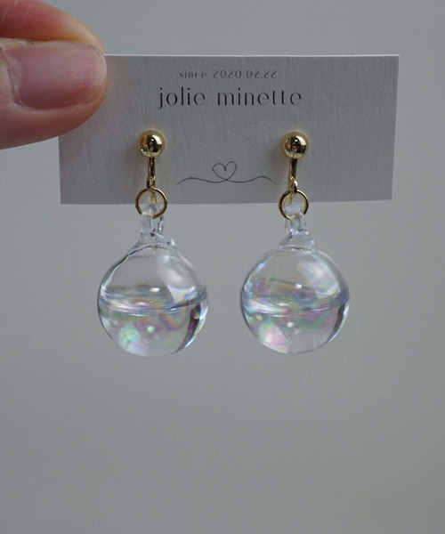 CERCA(チェルカ)の「jolie minette/シンプル 水入りオーロラガラスドーム イヤリング/アレルギー対応(イヤリング・レディース・ゴールド系その他2/ゴールド系その他3/ゴールド系その他4/シルバー系その他2/シルバー系その他4/シルバー系その他3/シルバー系その他/ゴールド系その他/シルバー系2/シルバー系4/ゴールド系1/ゴールド系3/シルバー系1/シルバー系3/ゴールド系2/ゴールド系4・#16/#18/#20/#14)」の11枚目の写真